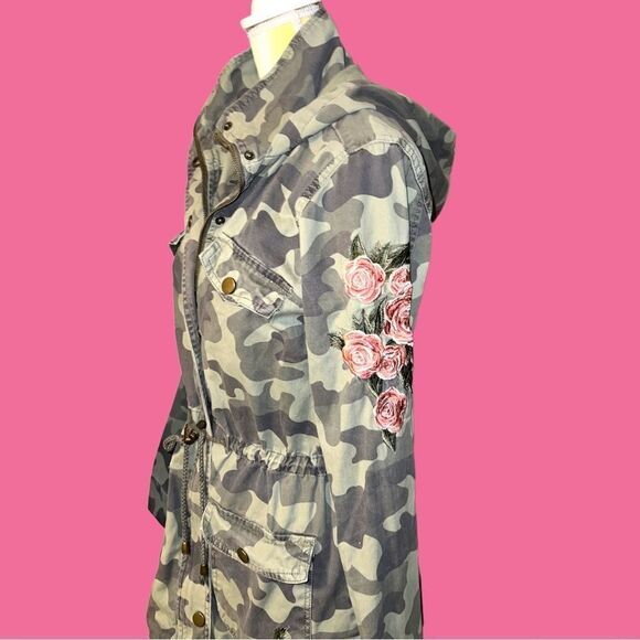 Blue Rain camouflage drawstring waist jacket with hoodie - Picture 7 of 15
